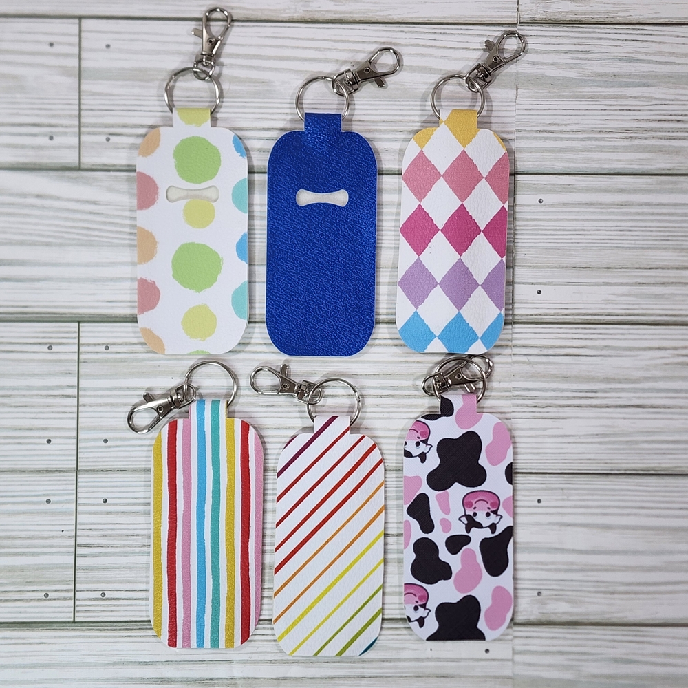 Colorful Patterned Keychain Set